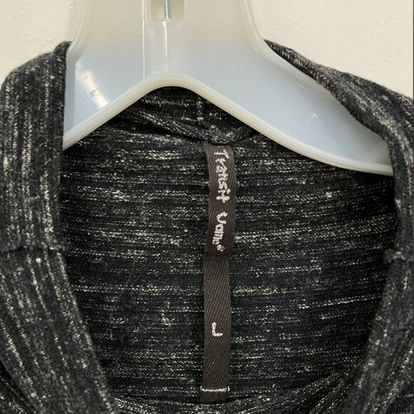 Transit Uomo Men's Marled Grey Woven Turtleneck Mock Neck Size Large L Slim Fit - Picture 3 of 9